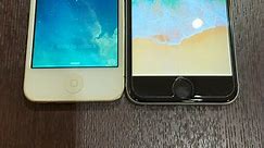 iPhone 4 on iOS 7 vs iPhone 6s on iOS 12 boot up test #shorts #iphone4 #ios7 #iphone6s #ios12