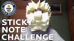 Most sticky notes on the face - Challenge