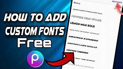 How to Add Custom Fonts in Picsart | How to Add Fonts in Picsart | Picsart Custom Fonts|