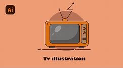 HOW TO DRAW A TV IN ADOBE ILLUSTRATOR