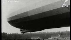 GERMANY: Graf Zeppelin arrives at Friedrichshafen after long flight (1929)
