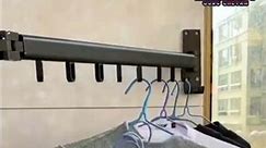 Retractable Clothes Rack, Wall Mounted Clothes Hanger Rack For Laundry Room Foldable Clothes Drying