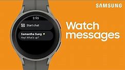 Text on your Galaxy Watch with the Messages app | Samsung US