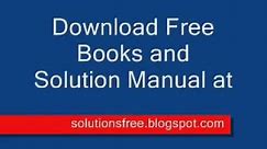 How To Download Free Solution Manual