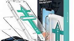 Deppa [2 Pack Iphone 12, 12 Pro Full Screen Protector Tempered Glass Film | 6.1 inch | 9H Hardness | Scratch Resistant | Anti-Fingerprints | Bubble-free | 3-D Edge to Edge | Easy Installation |