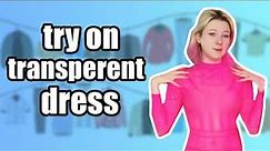Try on transparent dresses | The Transparent Elegance Experience