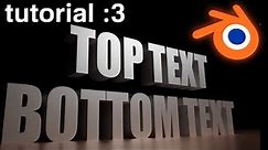 How to make the dramatic 3D text meme in blender