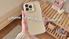  iphone 14 pro max 1TB (gold) unboxing ✨ | cute apple accessories + ios 16 set up!