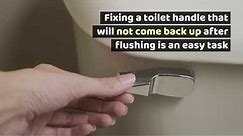 How to Fix a Toilet Handle That Won't Go Up After Flushing