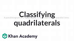 Quadrilaterals: classifying shapes | Geometry | 5th grade | Khan Academy
