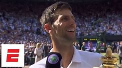 [FULL] Novak Djokovic Wimbledon 2018 final post-match interview after beating Kevin Anderson | ESPN