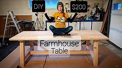 Building a Budget-Friendly DIY Rustic Farmhouse Dining Table Under $200