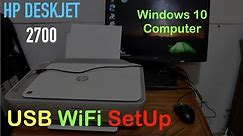 HP DeskJet 2700 USB WiFi Setup Computer Windows 10 review !!