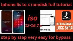 iphone 5s to X passcode disable ramdisk and icloud bypass by unlocktool 100% free tool