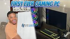 Unboxing my first ever gaming PC + setting up my gaming setup!!!