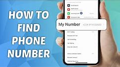 How to Find Phone Number on iPhone - iOS 17