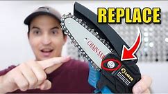 How to replace chain on mini chainsaw