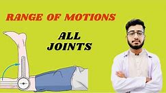 Range Of Motions Of All Joints | ROM | Upper Extremity & Lower Extremity ROM