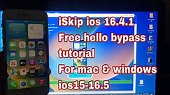 [*NEW]iSkip ios 16.4.1 free hello bypass tutorial | windows&mac | support all checkm8 devices