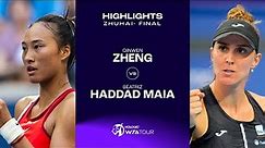 Zheng Qinwen vs. Beatriz Haddad Maia | 2023 Zhuhai Final | WTA Match Highlights