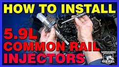 HOW TO INSTALL 5.9L Common Rail Injectors #diesel #cummins #dodge #injectors #howto