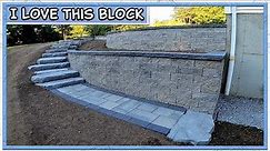 Building a (2 Tier) Concrete Block Retaining Wall - (Techo Bloc) "Semma"