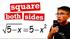 quadratic equation but in terms of 5
