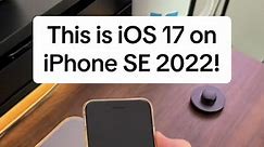 iOS 17 on the iPhone SE 2022! #ios17 #ios17beta #ios17release #iphone14promax #wwdc2023 #apple #viral #tech #viralvideo