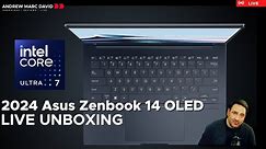 2024 Asus Zenbook 14 OLED Live Unboxing - Meteor Lake in the Studio