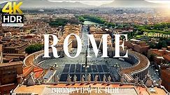 Rome 4K drone view 🇮🇹 Flying Over Rome | Relaxation film with calming music - 4k HDR