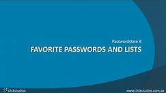 Passwordstate 8 - Favorite Passwords Lists and Passwords