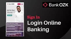 Online Banking Login | Bank OZK Log In to Your Account | www.ozk.com