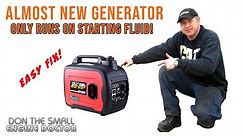 Inverter Generator Only Runs With Starting Fluid | Step By Step DIY Repair