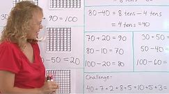 Add and subtract whole tens - 1st grade math lesson