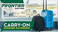 Frontier Airlines(F9) Carry on Baggage Size, Weight-Cabin Baggage Policy