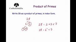 Product of Primes - Corbettmaths