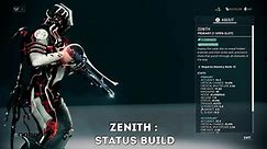 Warframe: Zenith - 100% Status Build (Primary - Full Auto Mode)