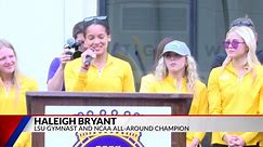 LSU Gymnastics' Team treated with welcome home celebration after becoming NCAA National Champions