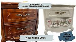 How to Annie Sloan Chalk Paint Furniture Makeover│Beginner Guide│How to Distress Furniture