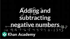 Adding/subtracting negative numbers | Pre-Algebra | Khan Academy