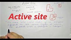 Active site | Enzymes | Biochemistry