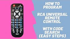 How to connect RCA Universal Remote Control to TV with Code Search (Easy Steps)