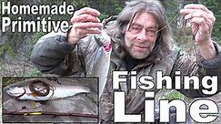 Homemade Primitive Survival Fishing Line Build | Catch & Cook