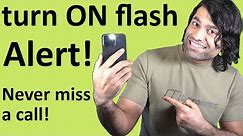 How to turn ON flash notification on iPhone