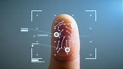 Futuristic Biometric Fingerprint Security Scanner Stock Footage Video (100% Royalty-free) 29367133