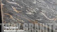 Magma Gold Leather Granite Countertop by troy Granite