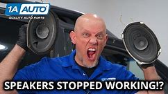 Speaker Sounds Awful or Not Working at All? Diagnose Speakers in Your Car or Truck!