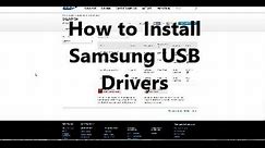 How to install Samsung usb drivers for your Samsung Galaxy S4 Phone