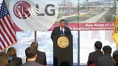NJTV News:At LG Headquarters, Governor Touts Positive Job Numbers