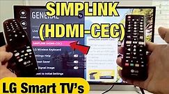 LG Smart TV: How to Enable SIMPLINK (HDMI - CEC)